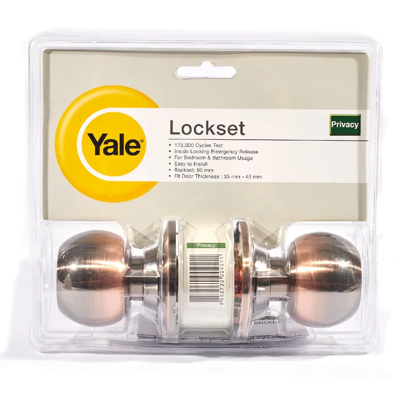 YALE ลูกบิดห้องน้ำ หัวลูกจัน สแตนเลส รุ่น VCN5222