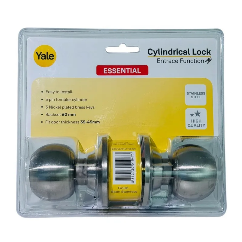 YALE ลูกบิดห้องทั่วไป สีสเตนเลส รุ่น VCA5147TUS32D