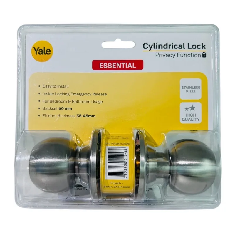 YALE ลูกบิดห้องน้ำ สีสเตนเลส รุ่น VCA5142TUS32D