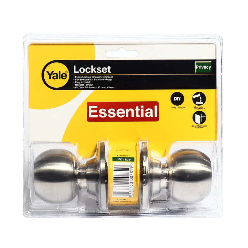 YALE ลูกบิดห้องน้ำ หัวกลม จานเล็ก รุ่น EKN-VCA5142