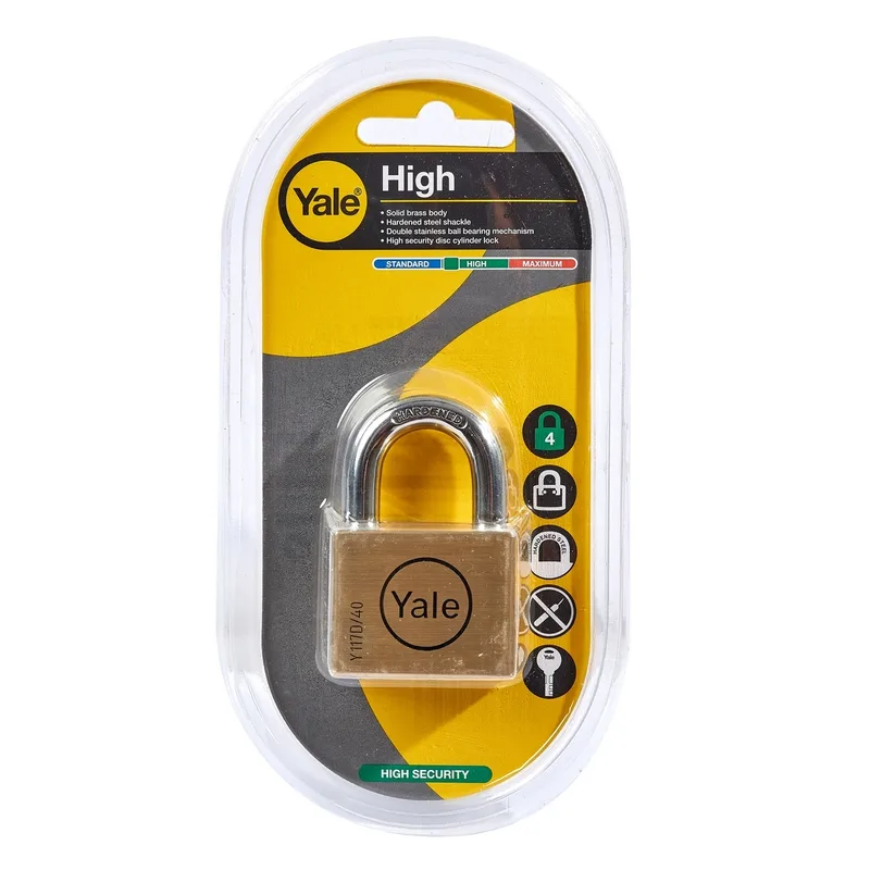 YALE กุญแจ 40 มม. คอสั้น ระบบดิกส์ รุ่น BD40