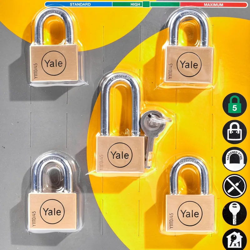 YALE กุญแจคีย์อะไลย์ 45 มม. คอสั้น 4 ตัว/45มม คอยาว 1 ตัว - Image 2