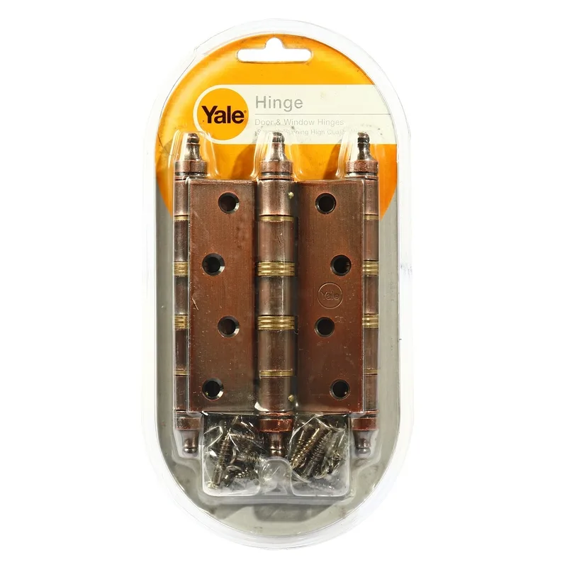 YALE บานพับหัวจุกหมุด ทองแดงรมดำ รุ่น AC43P3 แพ็ค 3